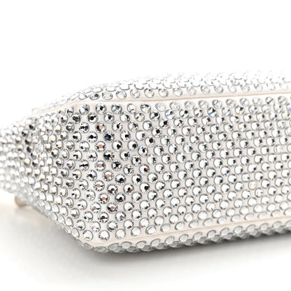 Prada Satin Crystal Mini Re-Edition 2000 Bag White 9 of 11