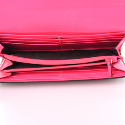 Gucci GG Supreme Monogram Continental Heart Wallet Fluorescent Fuchsia 5 of 14