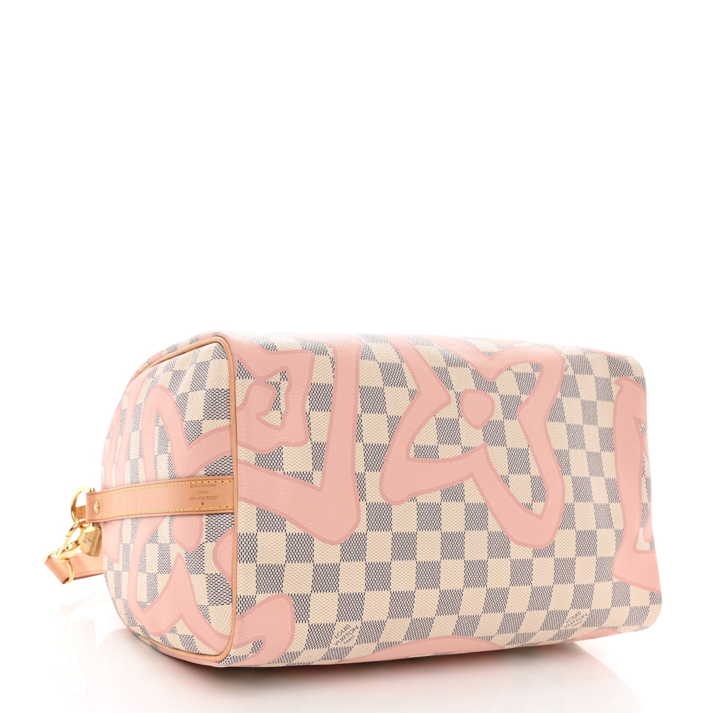 Damier Azur Tahitienne Speedy Bandouliere 30 Rose Ballerine