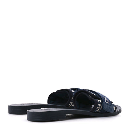 Christian Dior Nylon Oblique Dio(r)evolution Slide Sandals 38 Deep Blue 4 of 10