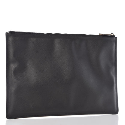 Givenchy Textured Coated Canvas Bambi Print Medium Cosmetic Pouch Black 3 of 10