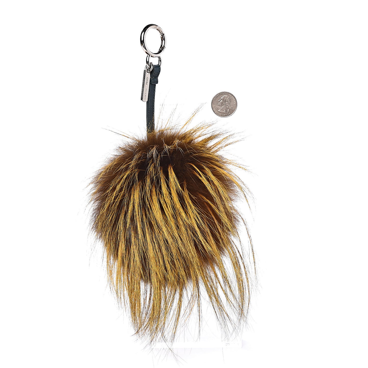 Fox Fur Vitello Lucy Junior Mini Monster Bag Bug Charm Ocean Multicolor Giallo