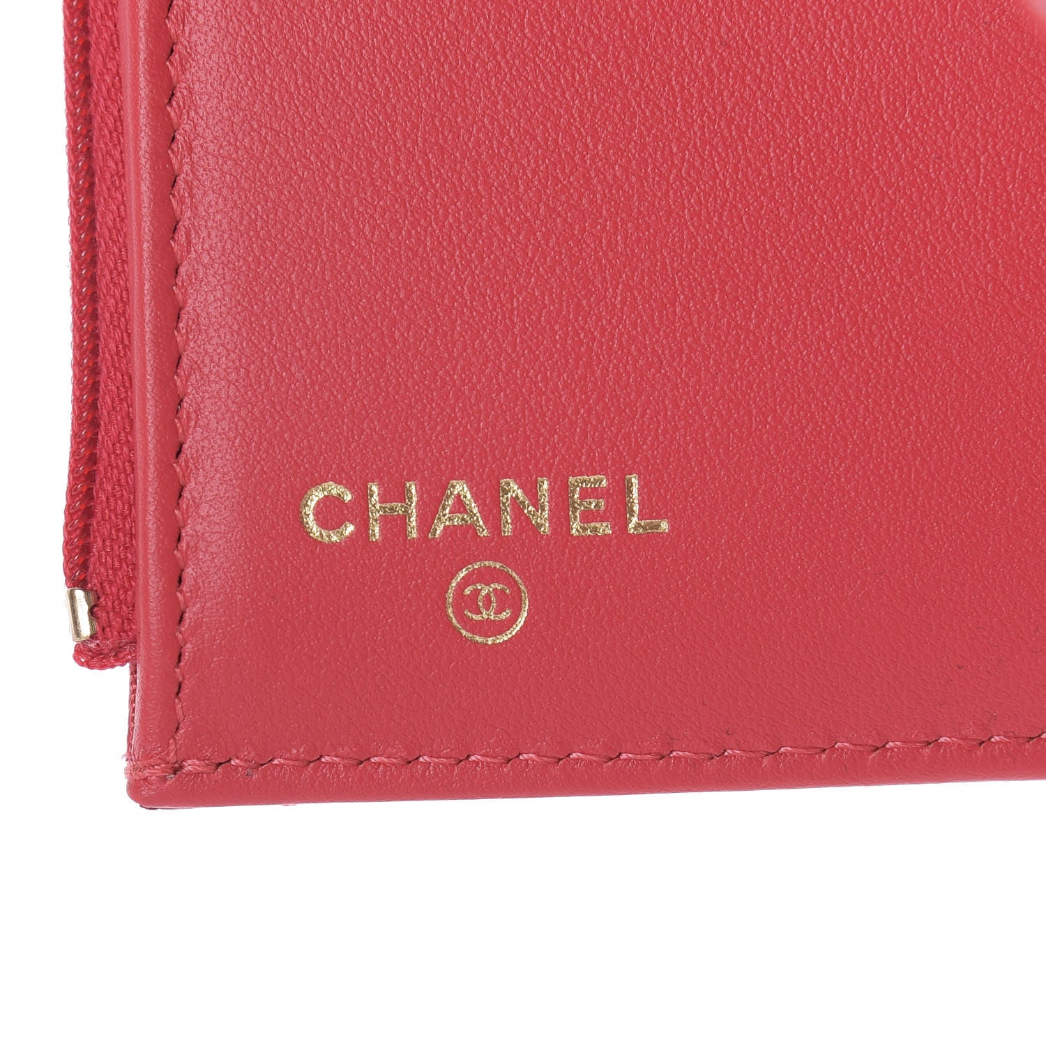 Chanel Caviar Quilted Small Flap Wallet Red 6 of 8