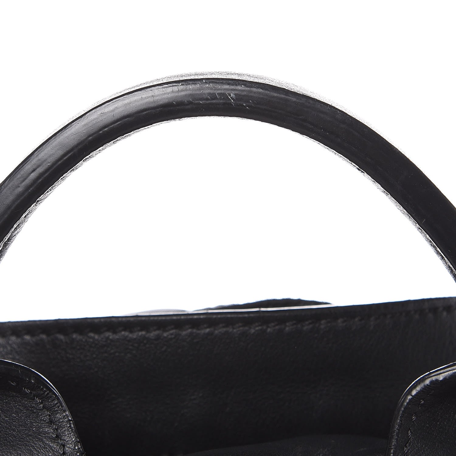 Fendi Nylon Vitello Liberty Vitello Dolce Monster Eyes Rounded Backpack Black Sunflower 13 of 14