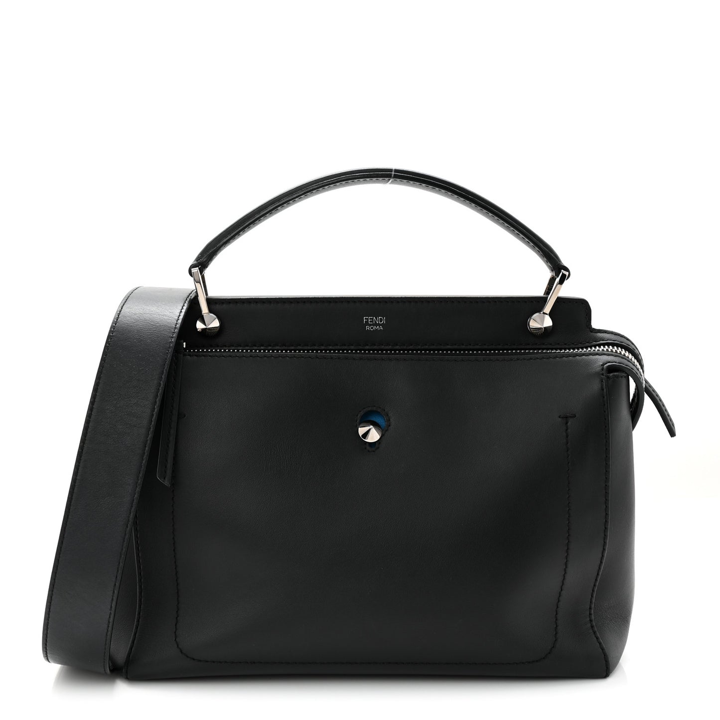Vitello Baltico Dolce DotCom Satchel Black Blue Royal