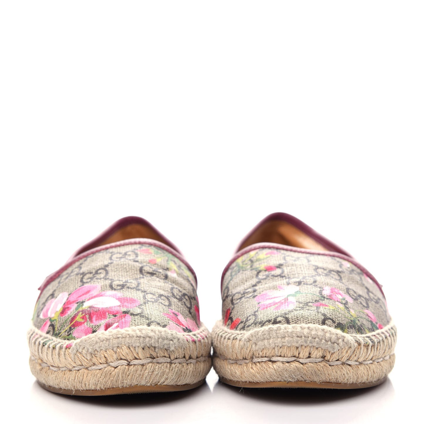GG Supreme Monogram Blooms Espadrilles 36.5 Beige Multicolor Dry Rose