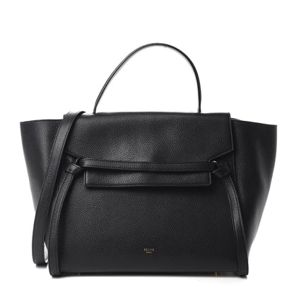 Celine Drummed Calfskin Mini Belt Bag Black 1 of 13