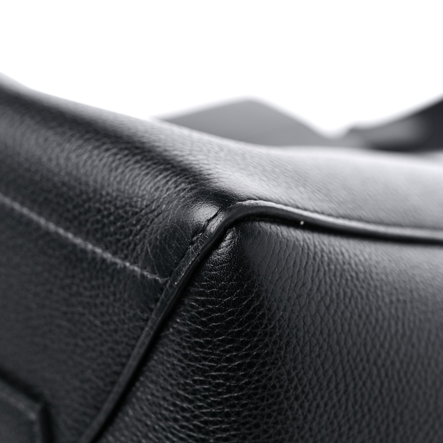 Celine Soft Grained Calfskin Sangle Bucket Bag Black 10 of 13