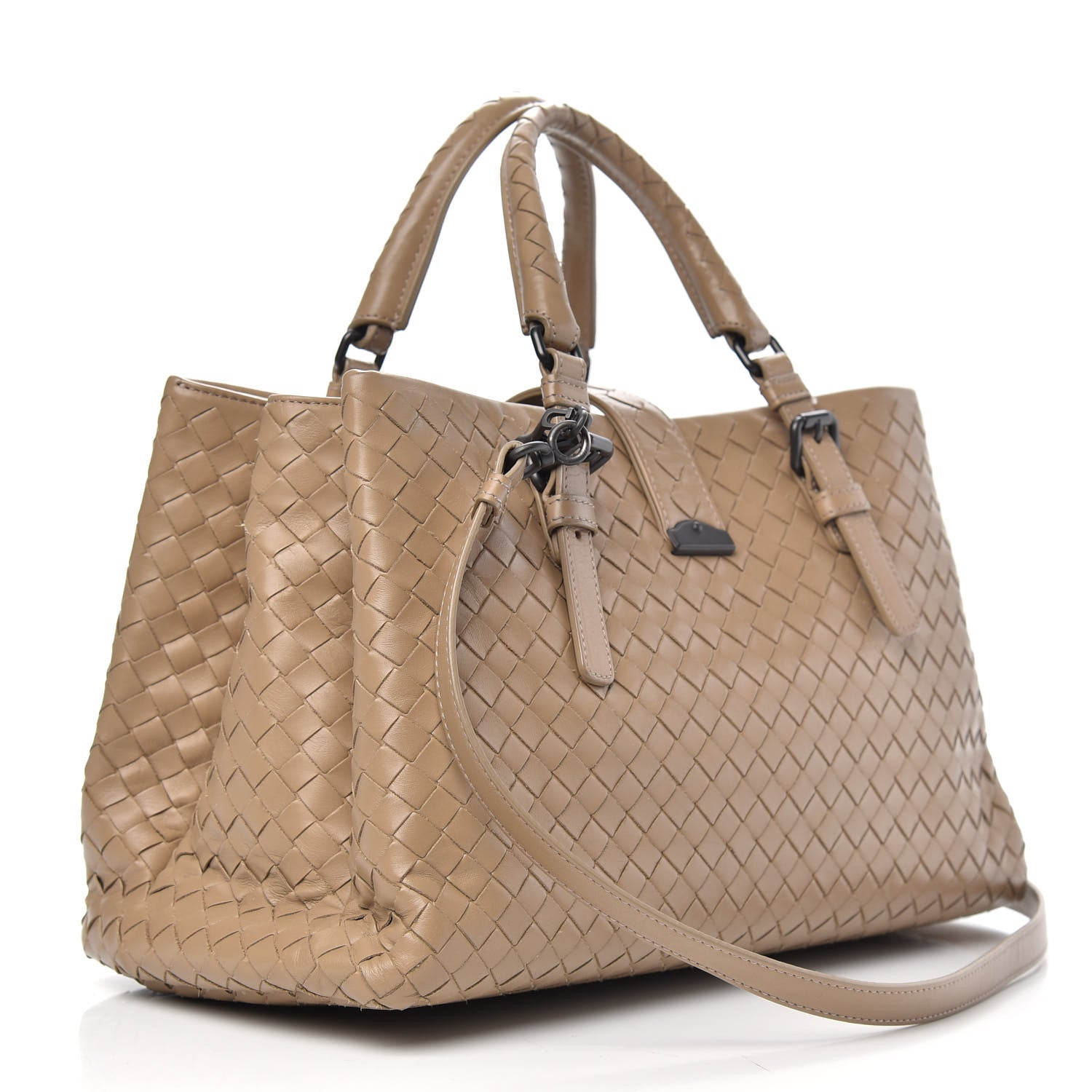 Bottega Veneta Light Calf Intrecciato Small Roma Walnut 3 of 9