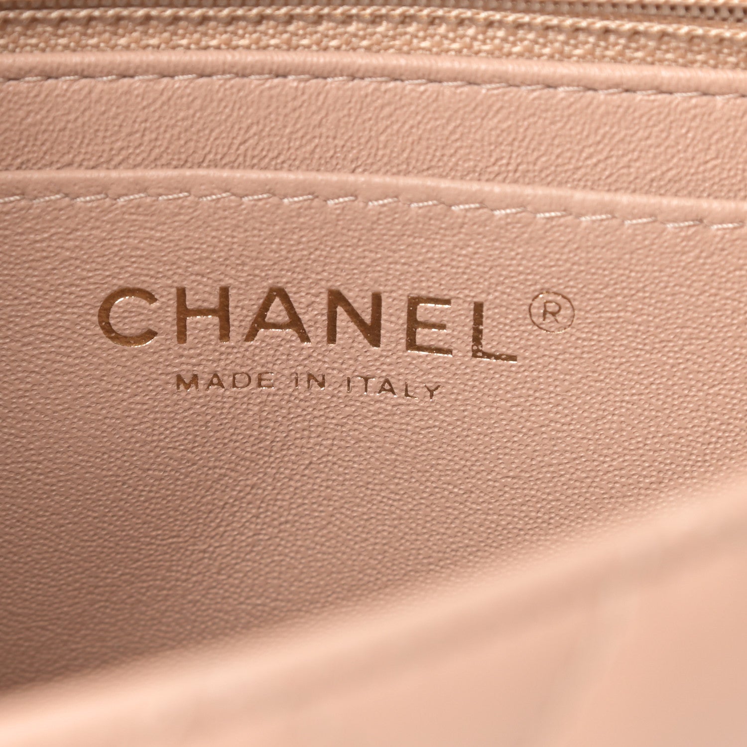 Chanel Lambskin Quilted Mini Square Flap Beige 6 of 11
