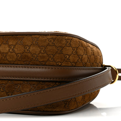 Gucci Suede GG Monogram Half Horsebit Mini Shoulder Bag Brown 10 of 12