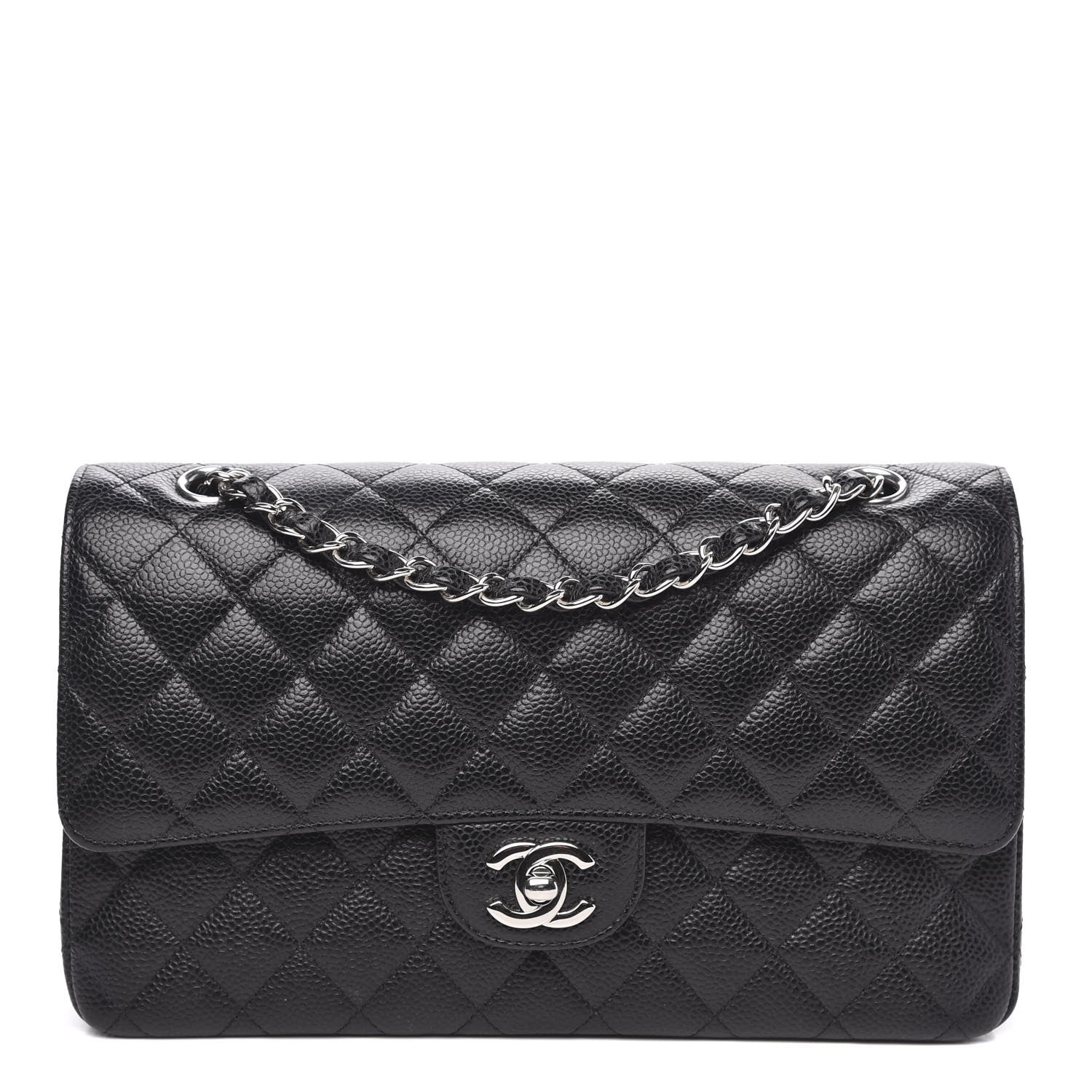 Chanel Caviar Quilted Medium Double Flap Black 1 of 11