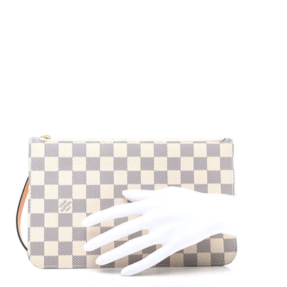 Louis Vuitton Damier Azur Braided Neverfull MM GM Pochette Pink 2 of 6