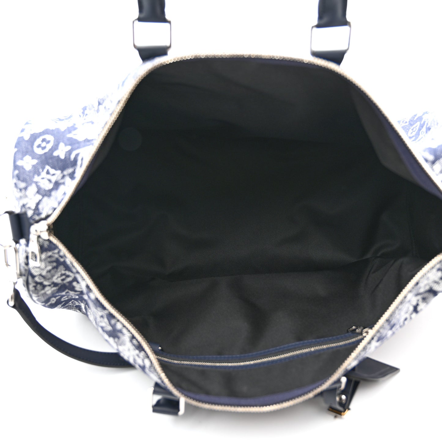 Monogram Tapestry Keepall Bandouliere 50 Bleu