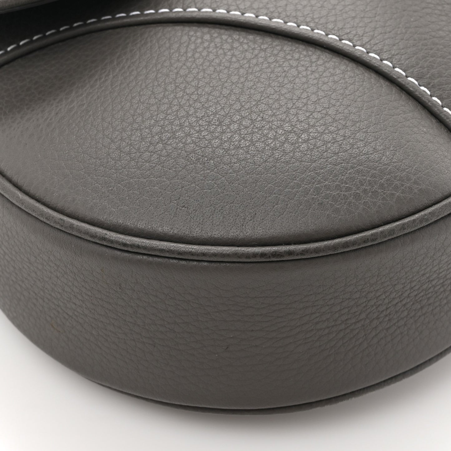 Grained Calfskin Kim Jones Saddle Bag Grey