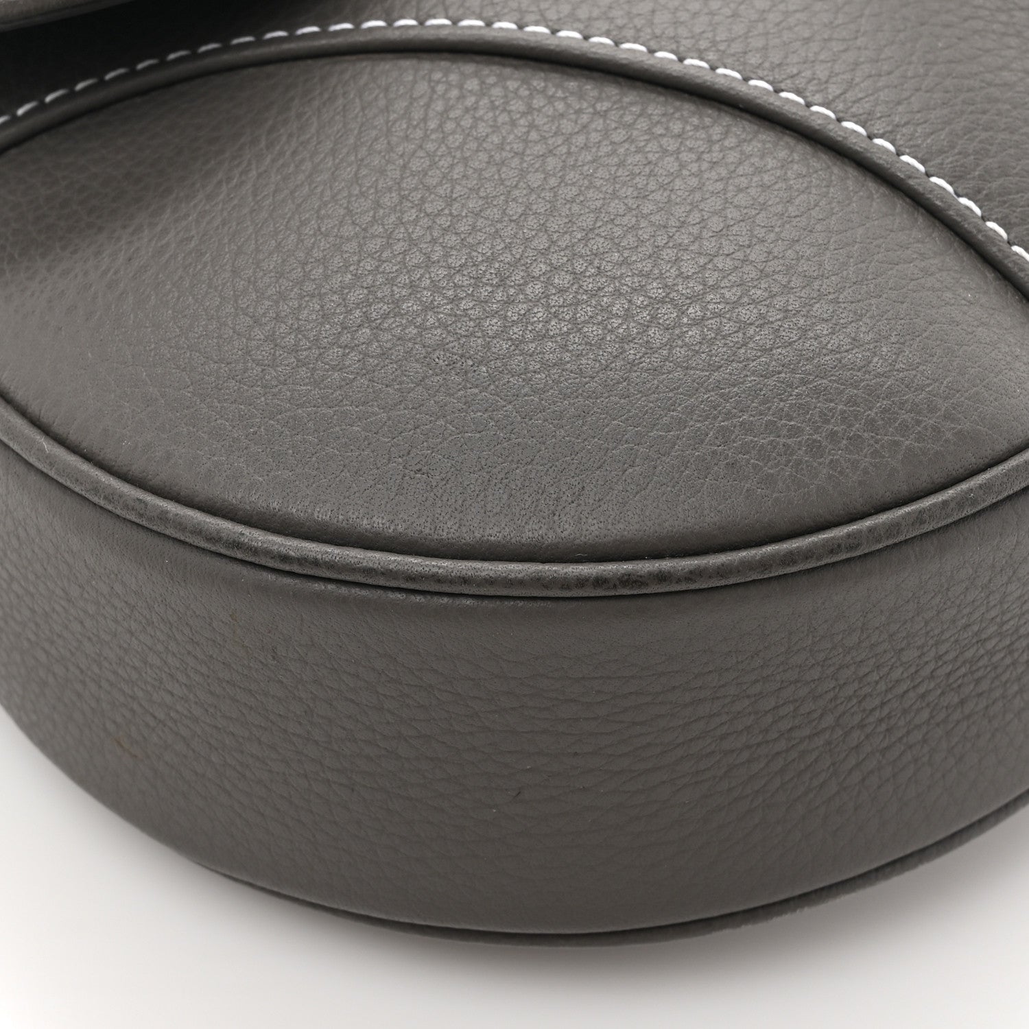 Christian Dior Grained Calfskin Kim Jones Saddle Bag Grey 11 of 14