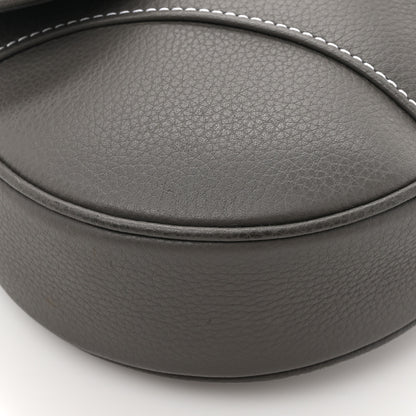 Christian Dior Grained Calfskin Kim Jones Saddle Bag Grey 11 of 14