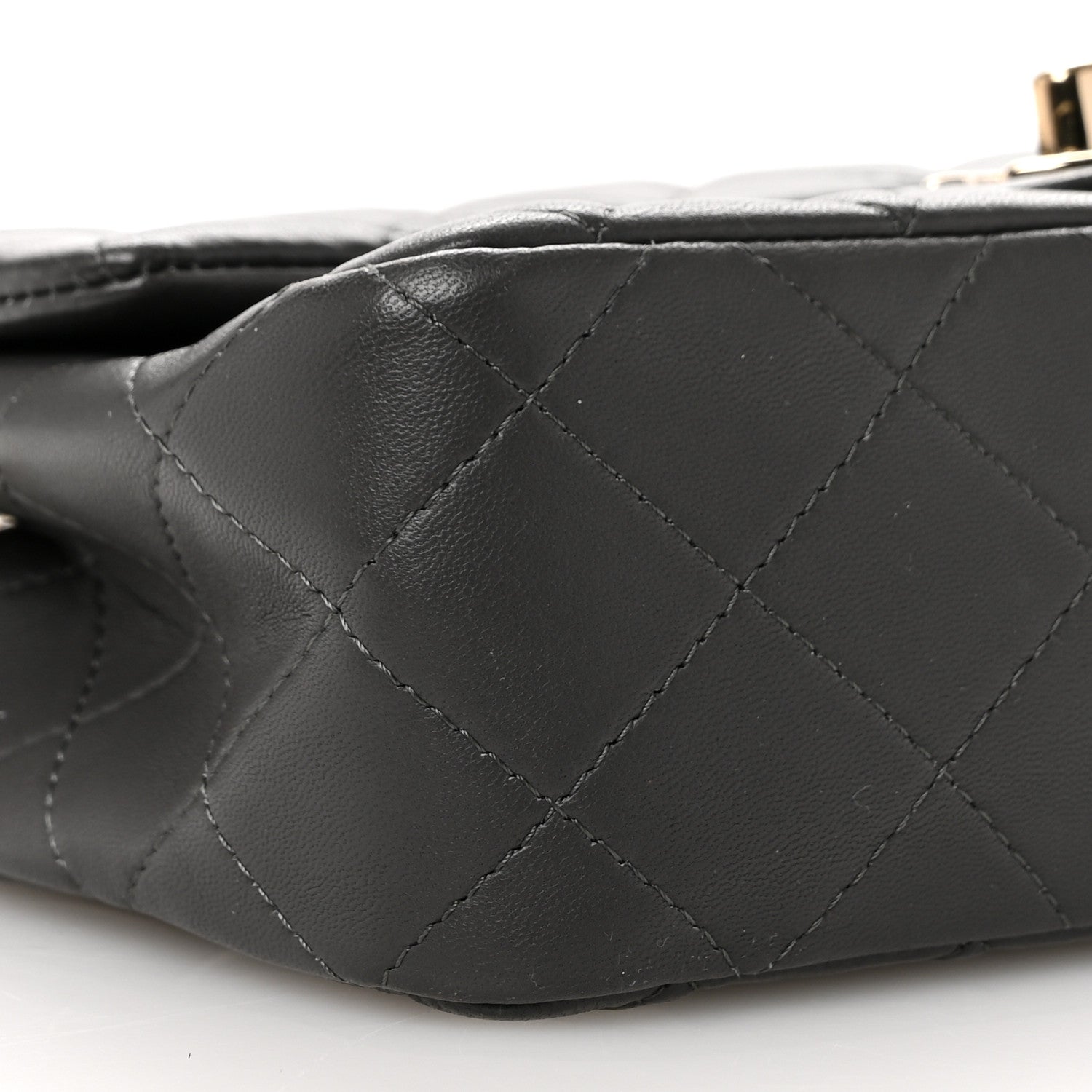 Chanel Lambskin Quilted Mini Rectangular Flap Dark Grey 9 of 11