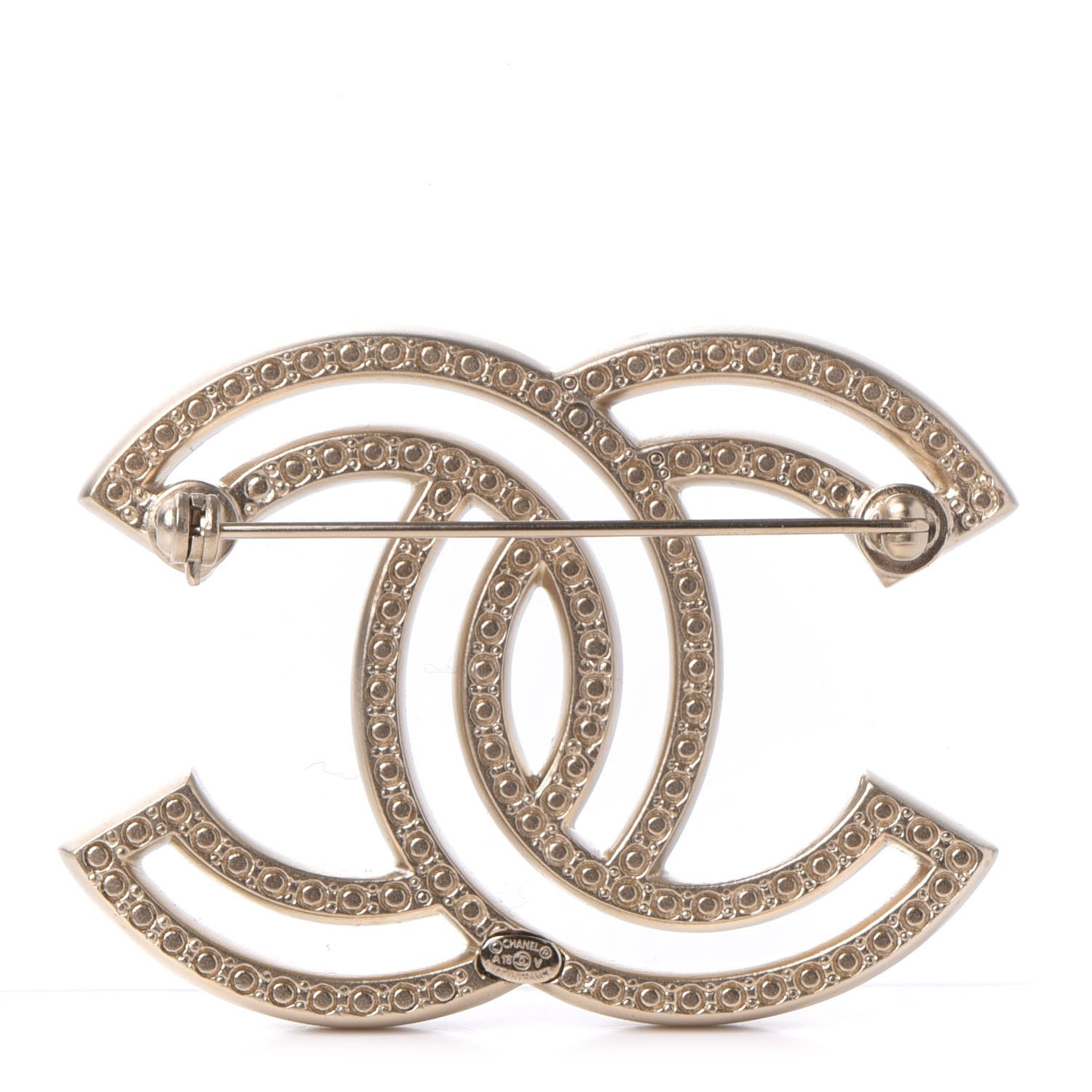 Chanel Crystal CC Brooch Gold 3 of 5