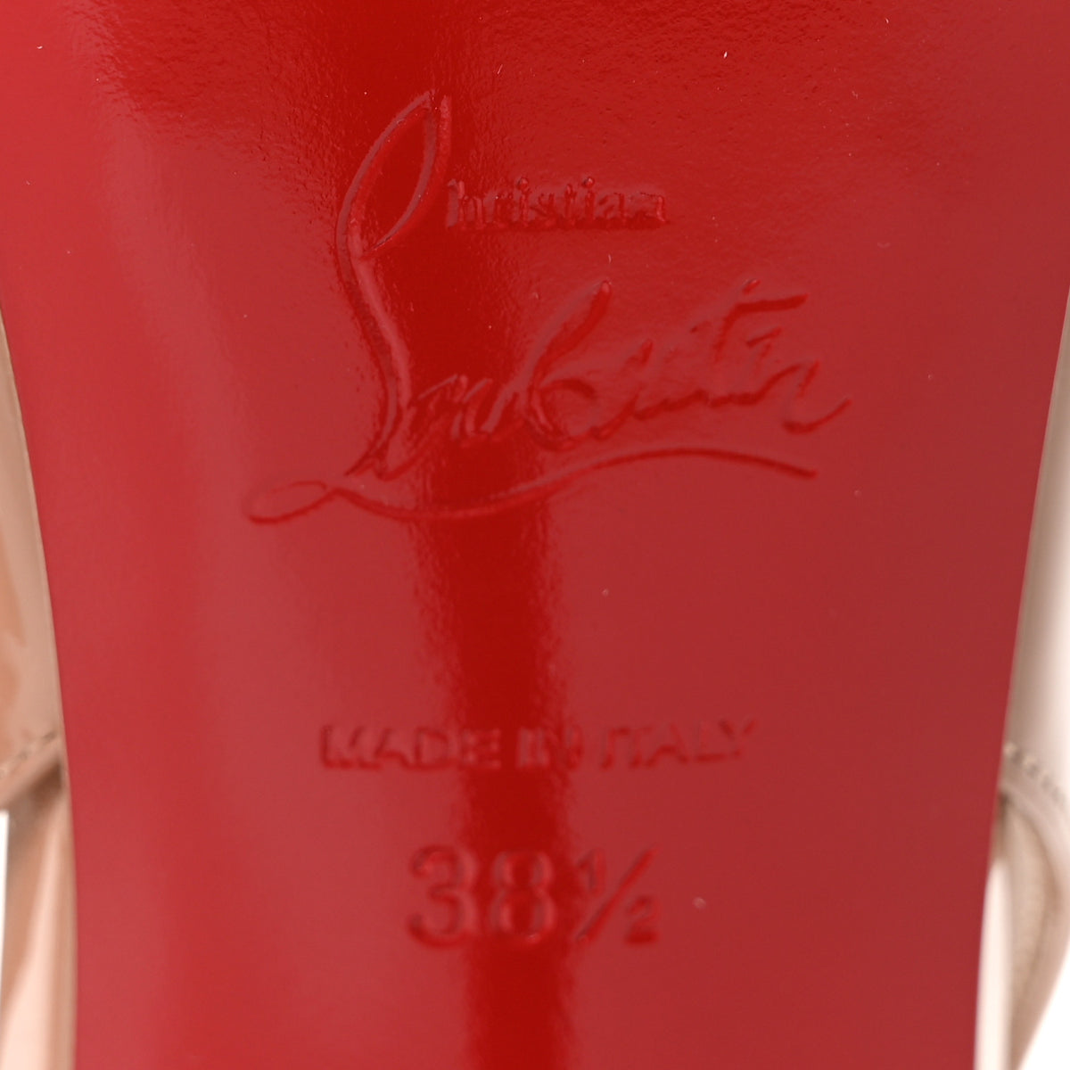 Christian Louboutin Patent Lady Fanny Slingback 120 Pumps 38.5 Blush 7 of 9