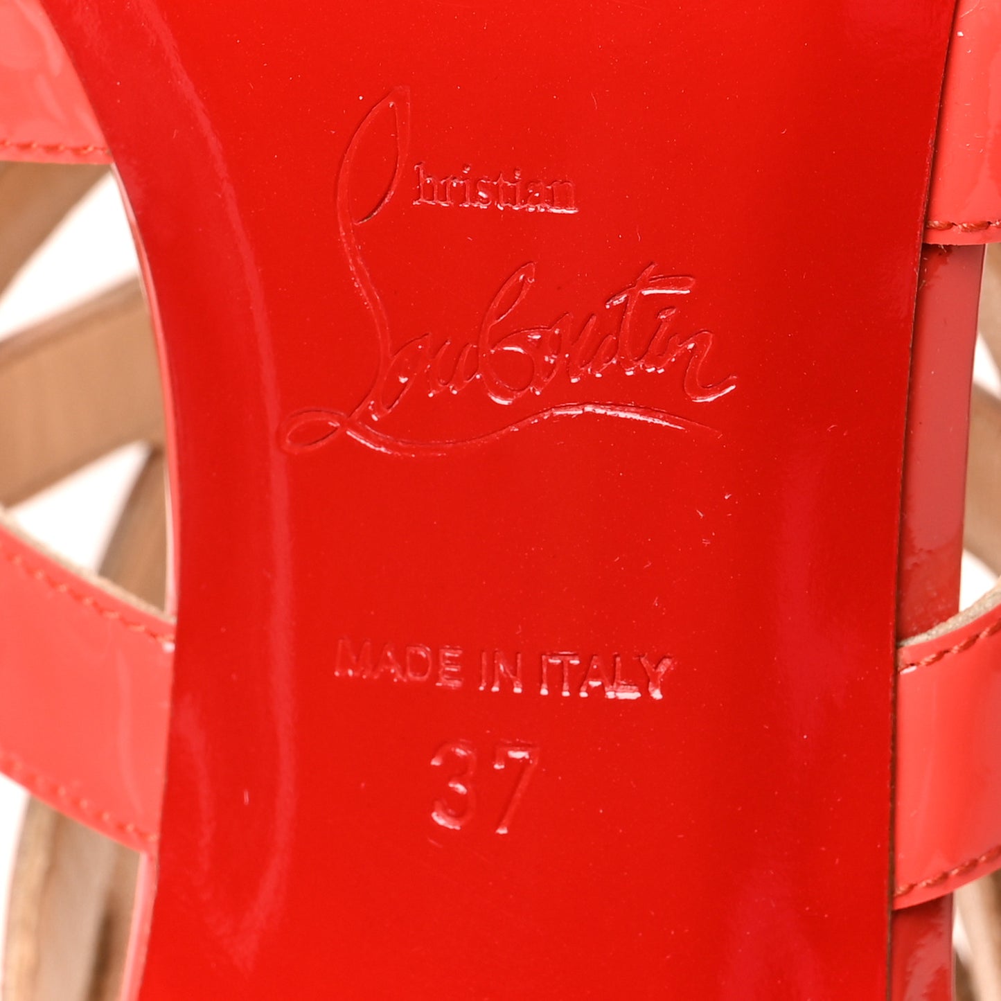 Patent Calfskin Zorro 85 Slide Sandal 37 Corail