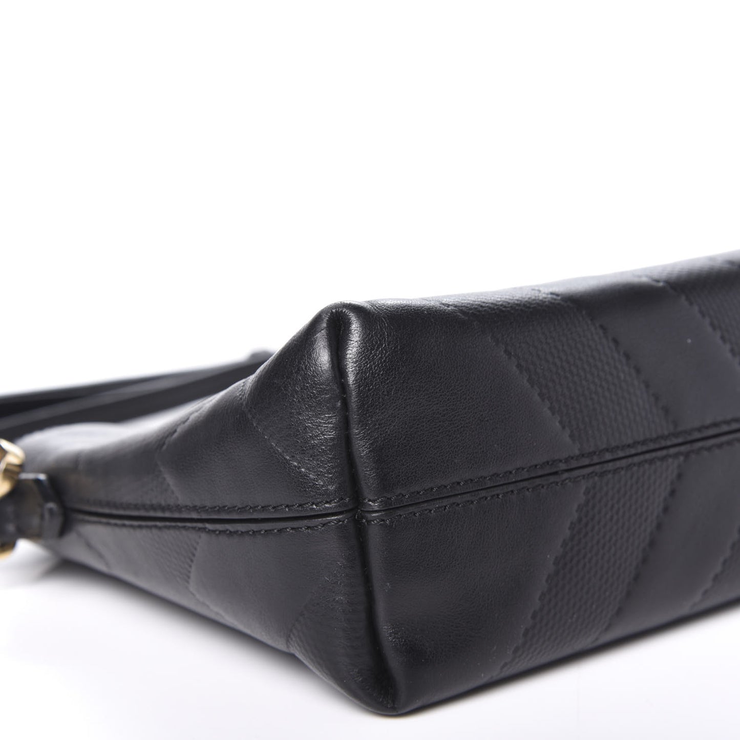 Calfskin Check Embossed Small Chichester Crossbody Clutch Bag Black