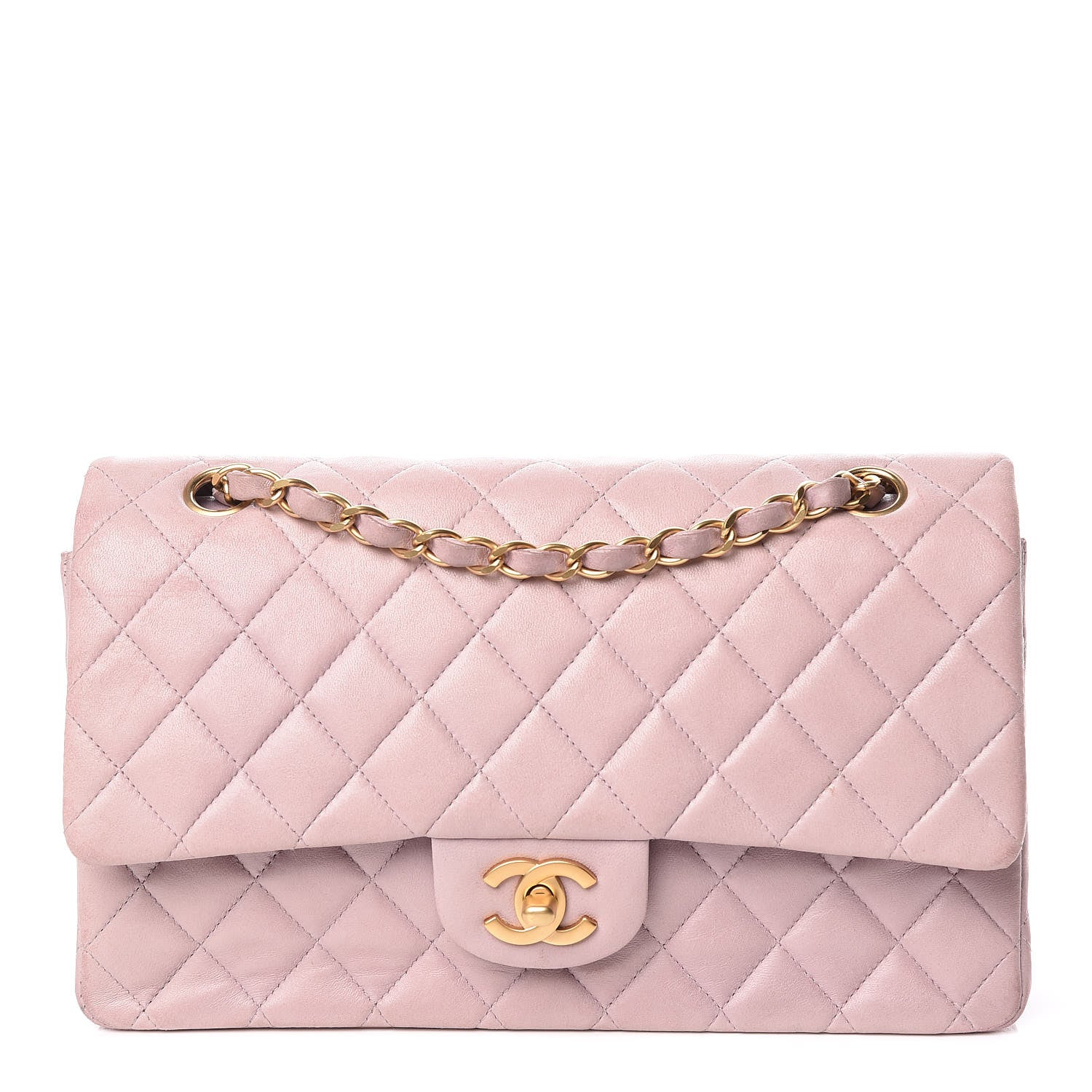 Chanel Lambskin Quilted Medium Double Flap Light Pink 1 of 13