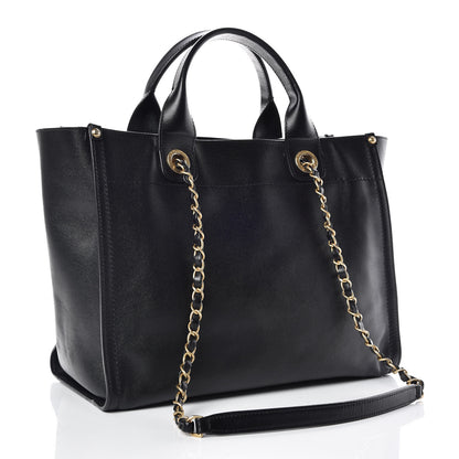Chanel Caviar Small Studded Deauville Tote Black 4 of 17
