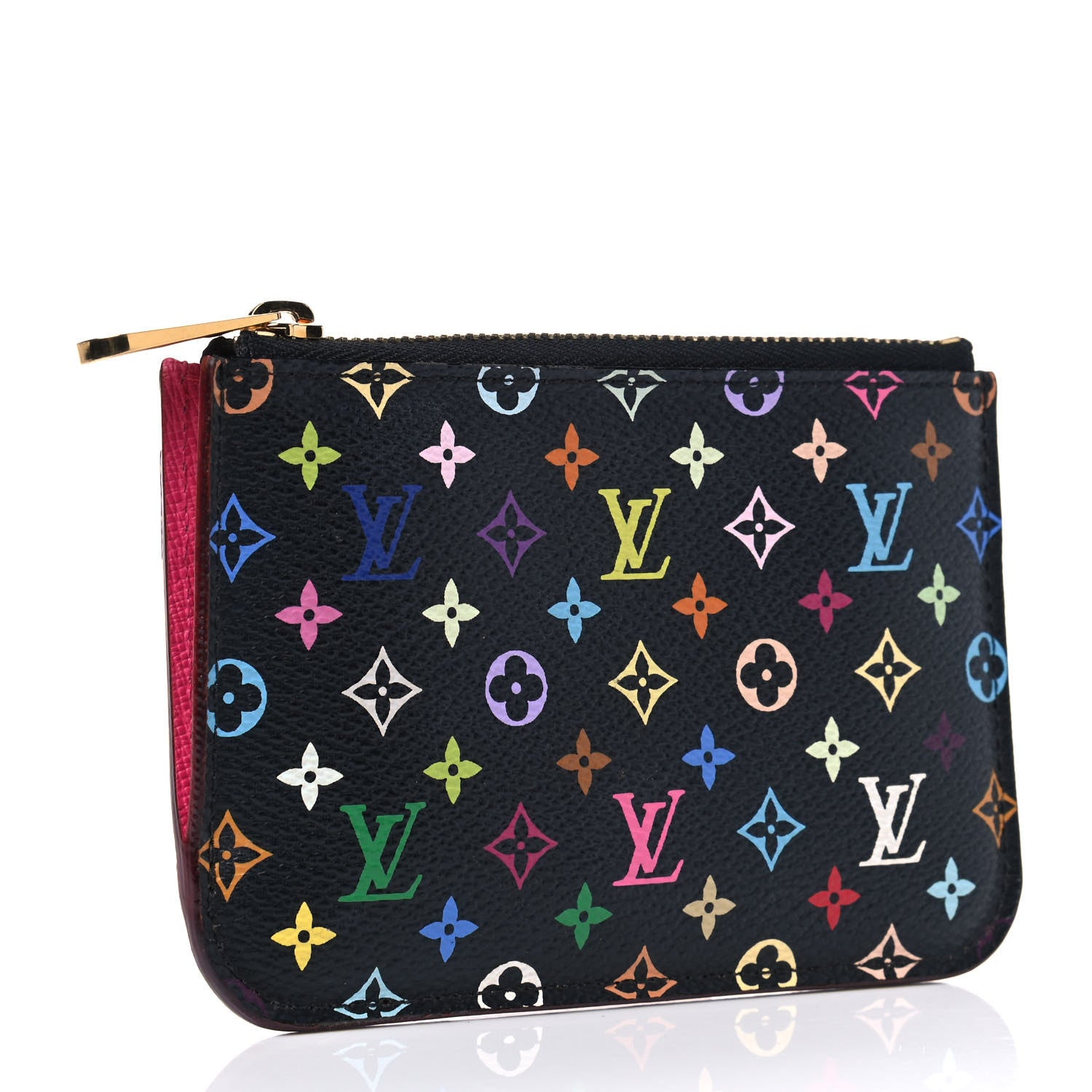 Louis Vuitton Monogram Multicolor Key Pouch Black Grenade 2 of 5