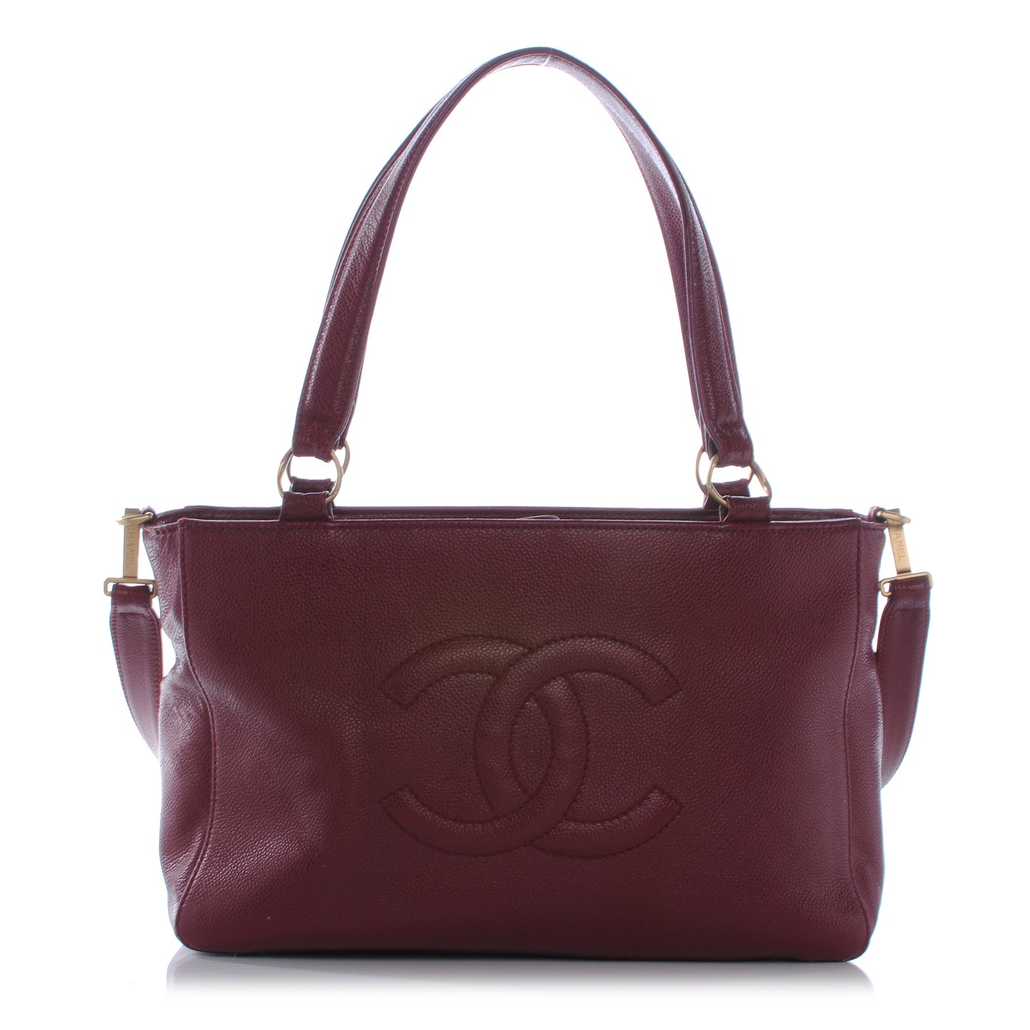 Caviar CC Shoulder Bag Bordeaux