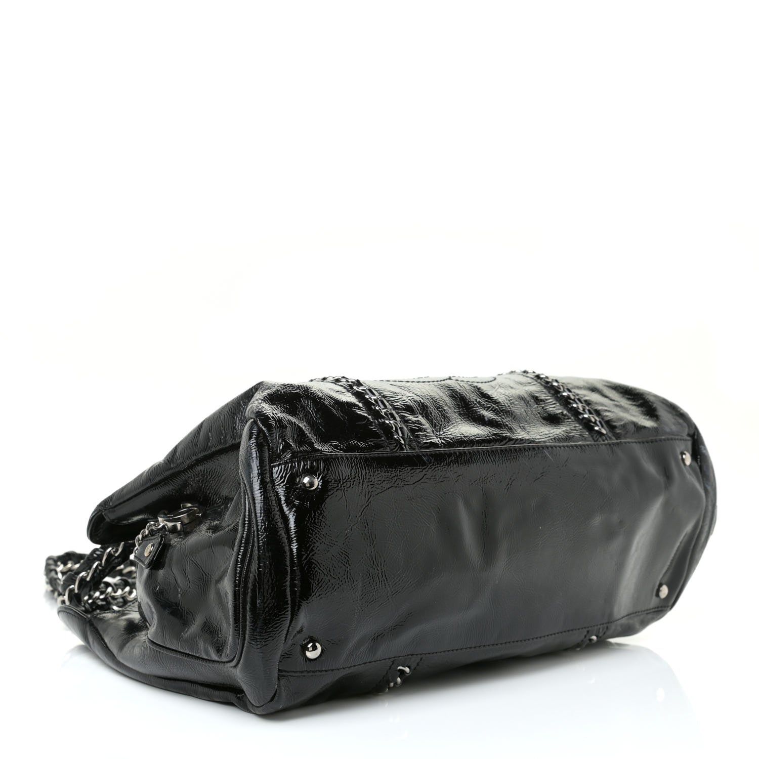 Chanel Patent Calfskin Large Luxe Ligne Tote Black 4 of 22