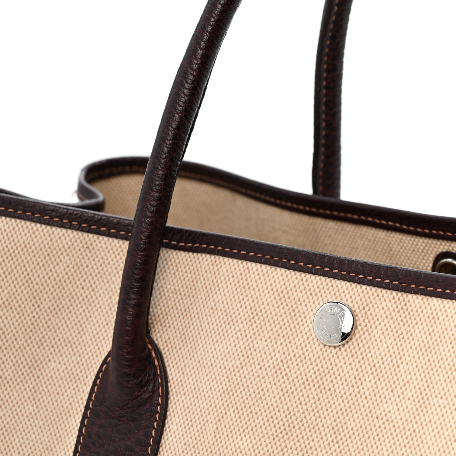Hermes Toile Buffle Skipper Garden Party 36 MM Tote  Marron Fonce 12 of 13