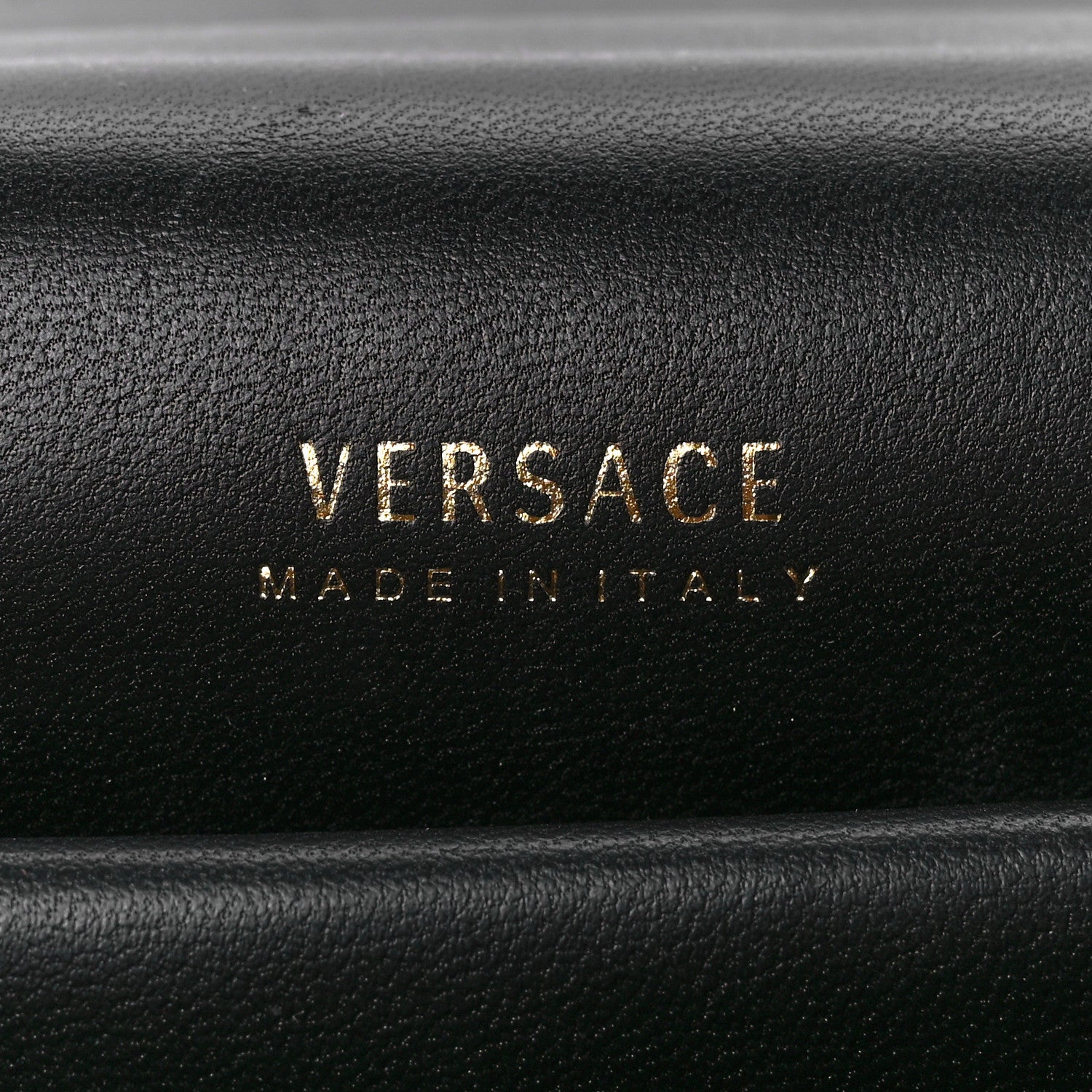 Versace Vitello Barocco Virtus Top Handle Shoulder Bag Black 6 of 14