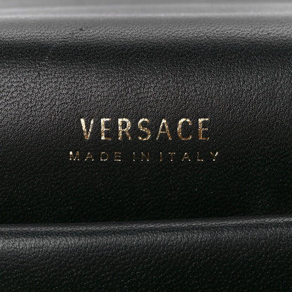 Versace Vitello Barocco Virtus Top Handle Shoulder Bag Black 6 of 14