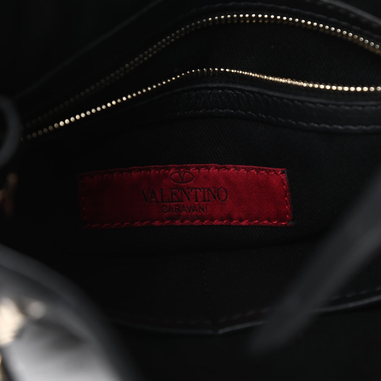 Vitello Rockstud Shopper Tote Black