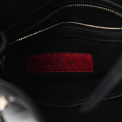 Valentino Garavani Vitello Rockstud Shopper Tote Black 6 of 15