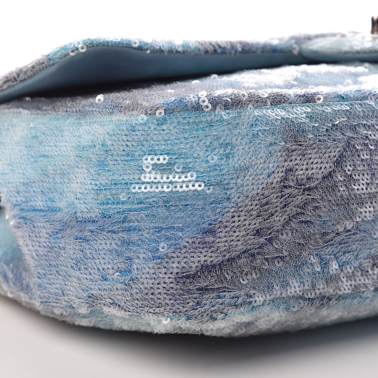 Sequin Large Waterfall Flap Light Blue