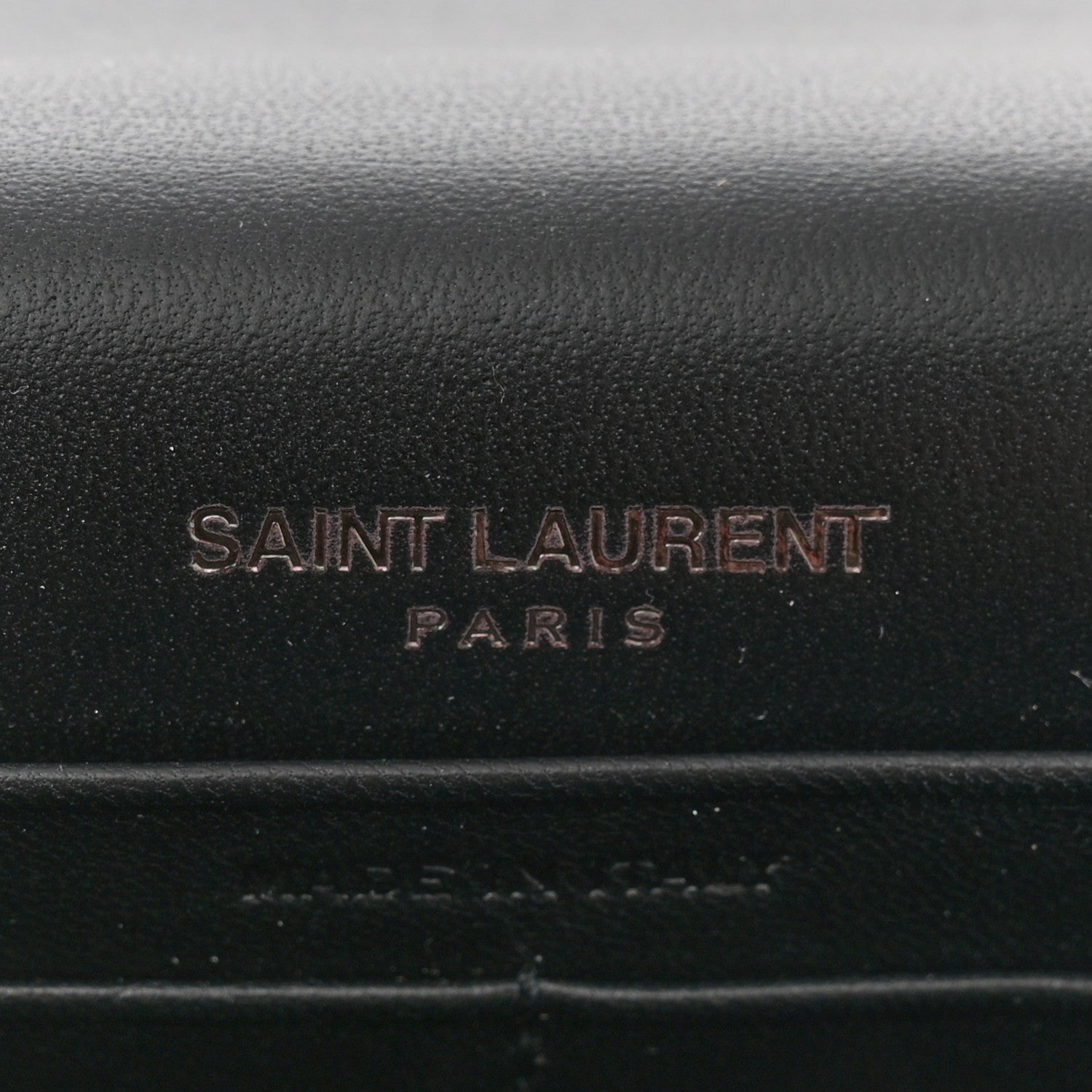 Saint Laurent Suede Bead Embellished Classic Monogram Kate Tassel Chain Wallet Black 6 of 11