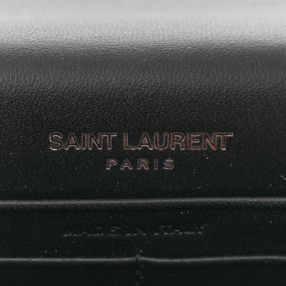 Saint Laurent Suede Bead Embellished Classic Monogram Kate Tassel Chain Wallet Black 6 of 11