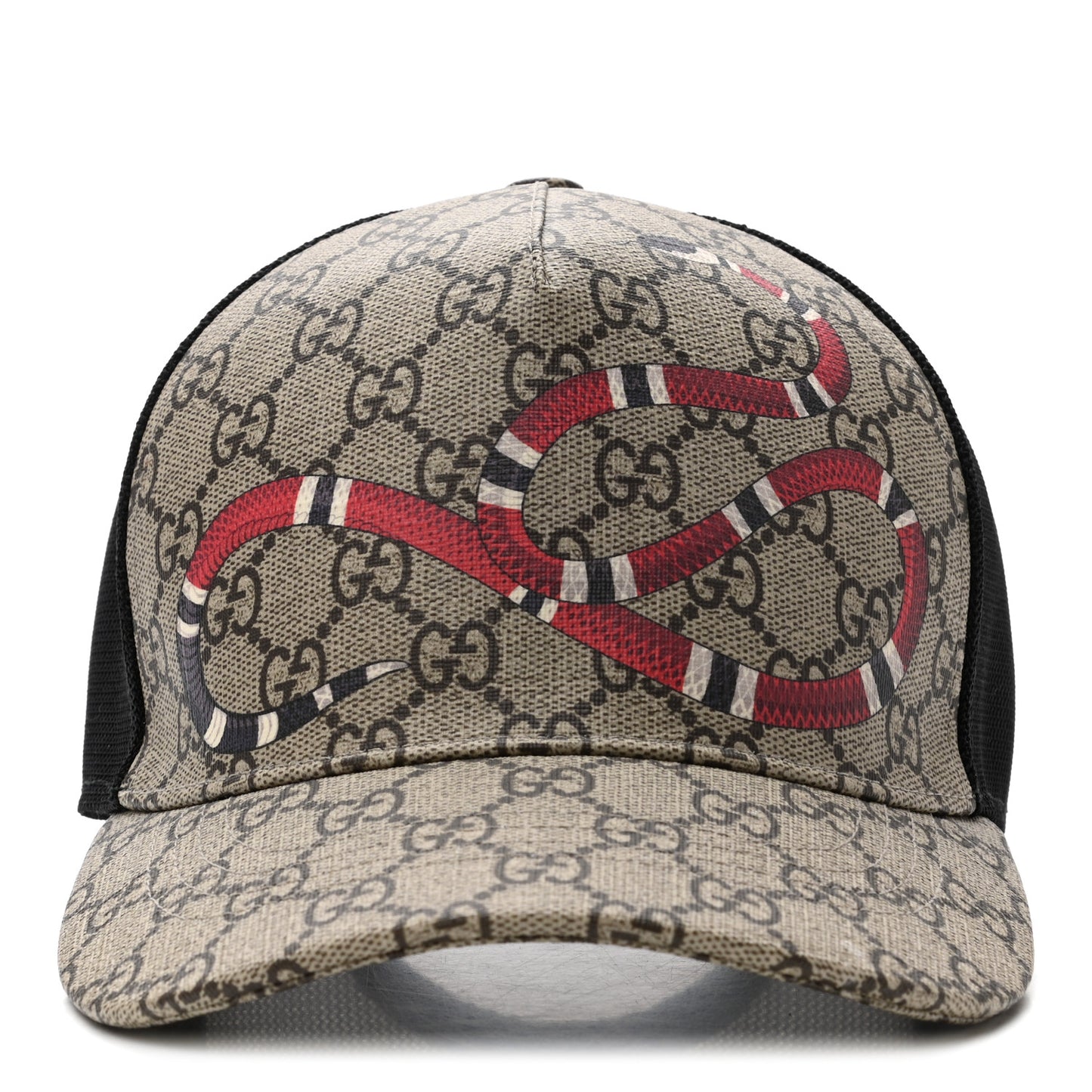 GG Supreme Monogram Kingsnake Baseball Hat M Beige Multicolor