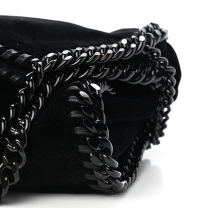 Stella McCartney Velvet Mini Falabella Fold Over Tote Black 9 of 9