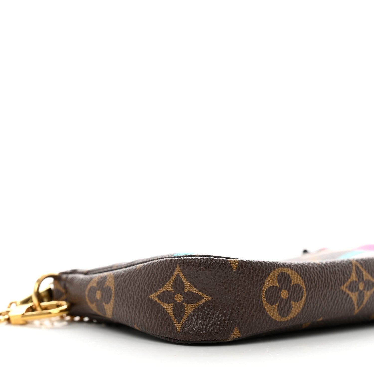 Louis Vuitton Monogram 2016 Christmas Animation Mini Pochette Accessories Rose Ballerine 8 of 9