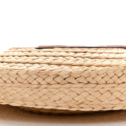 Celine Raffia Calfskin Small Round Bag Natural Tan 8 of 9