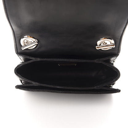 Miu Miu Nappa Grommet Club Shoulder Bag Black 5 of 12