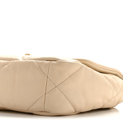 Chanel Lambskin Quilted Medium Chanel 19 Flap Beige 10 of 11