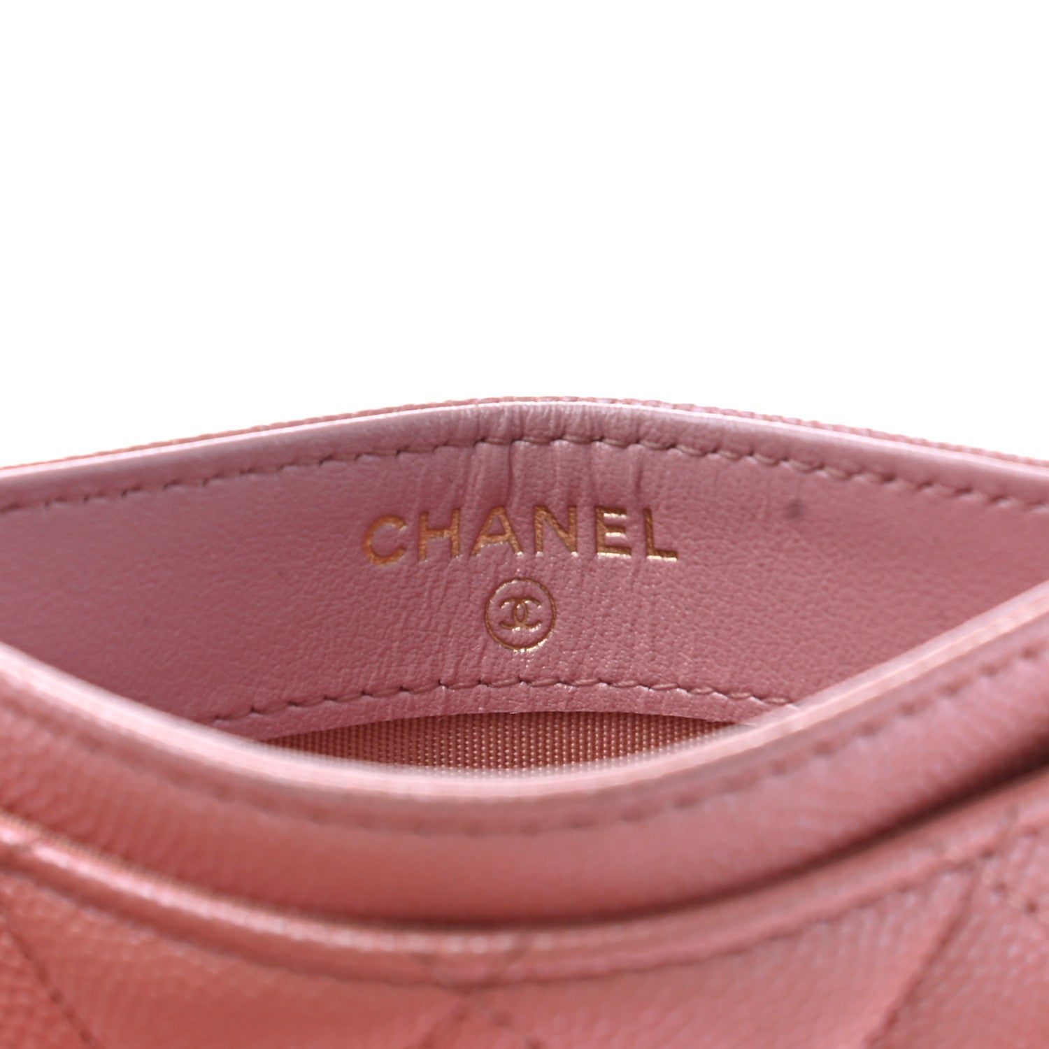 Chanel Iridescent Caviar Quilted Card Holder Rose Pink 7 of 8