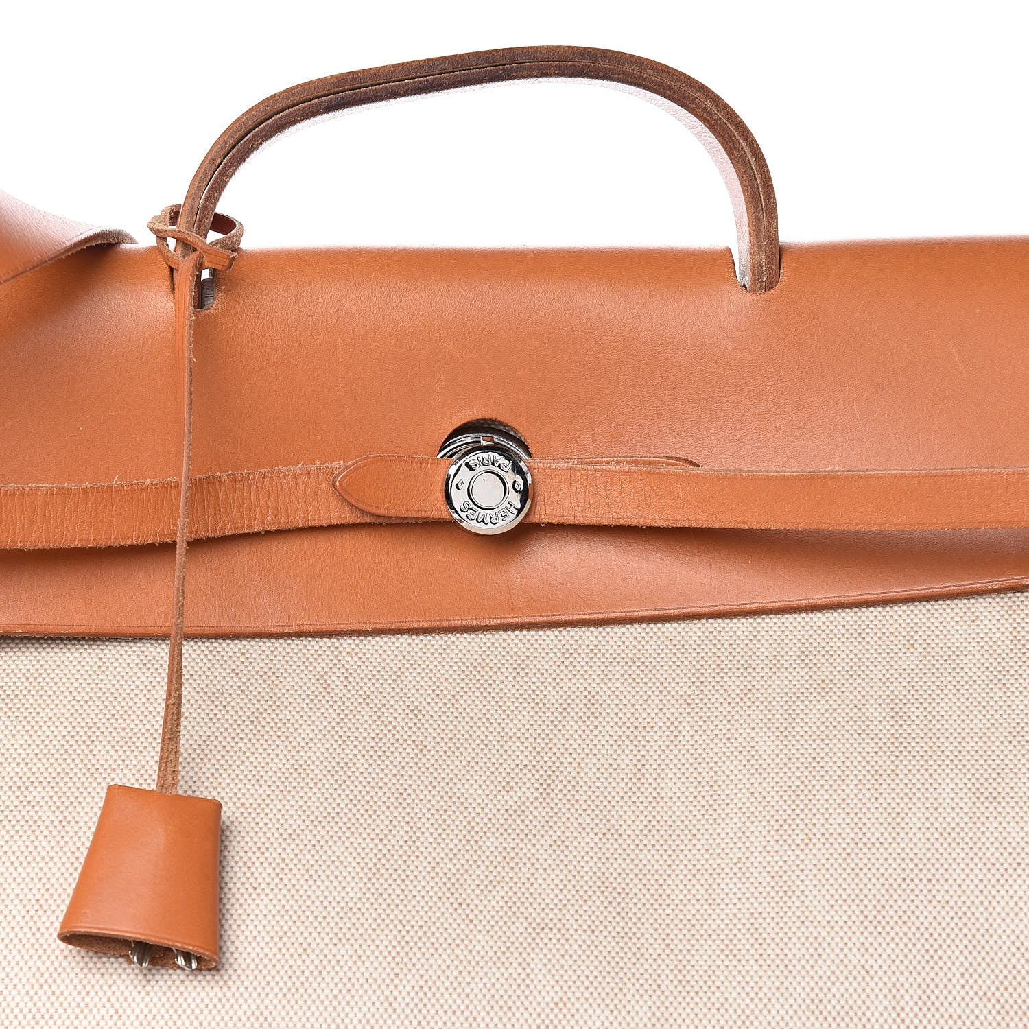 Hermes Toile Vache Calfskin Herbag Cabin Natural 9 of 20