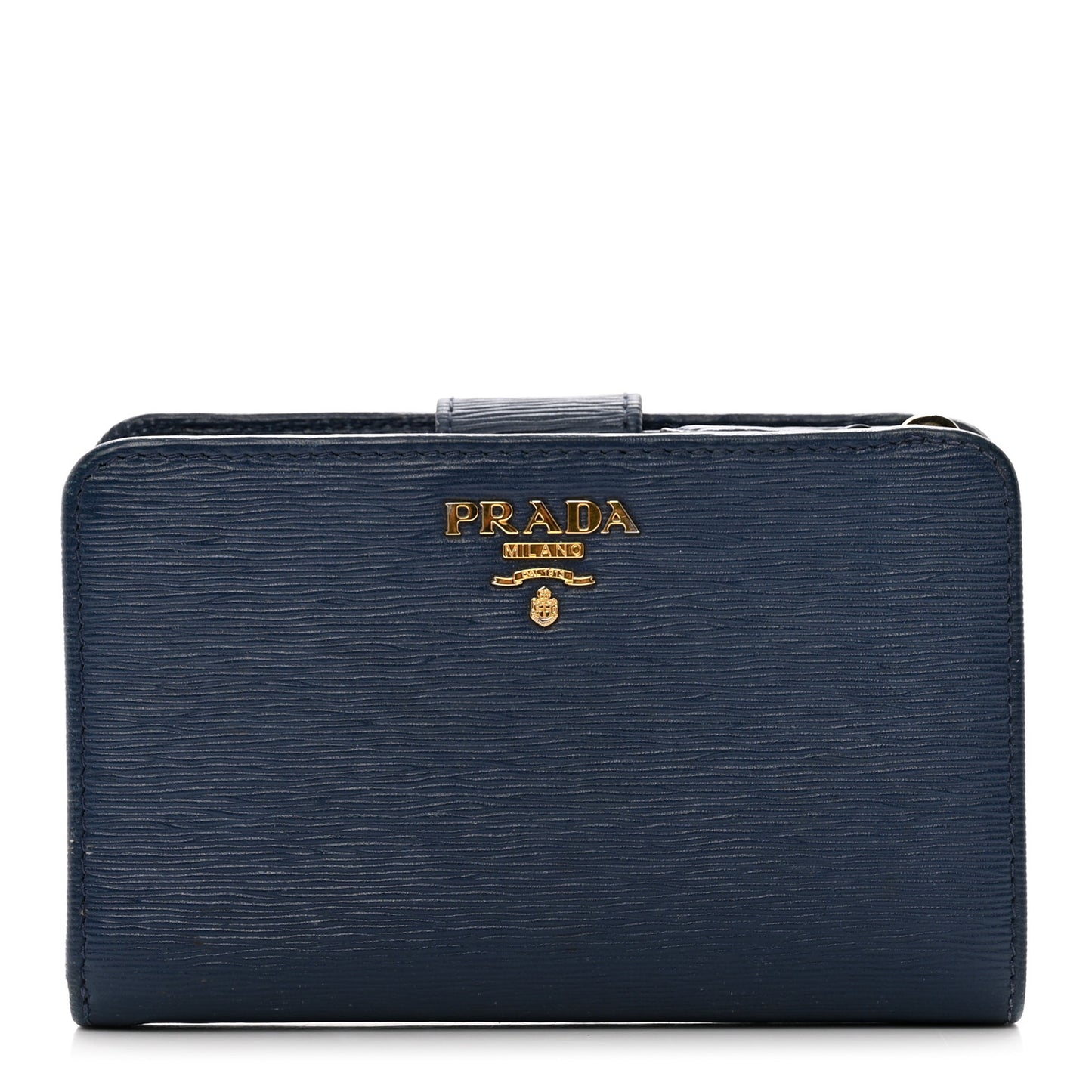 Vitello Move Metal Compact Wallet Bleuette