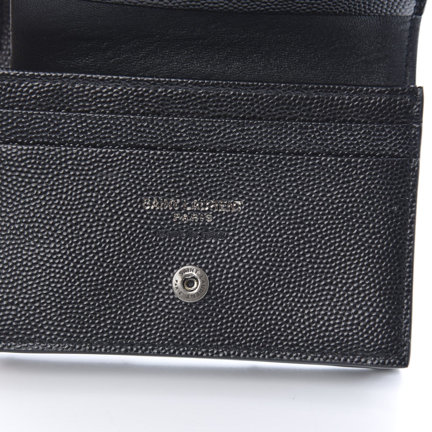 Grain De Poudre Matelasse Chevron Monogram Card Case Black