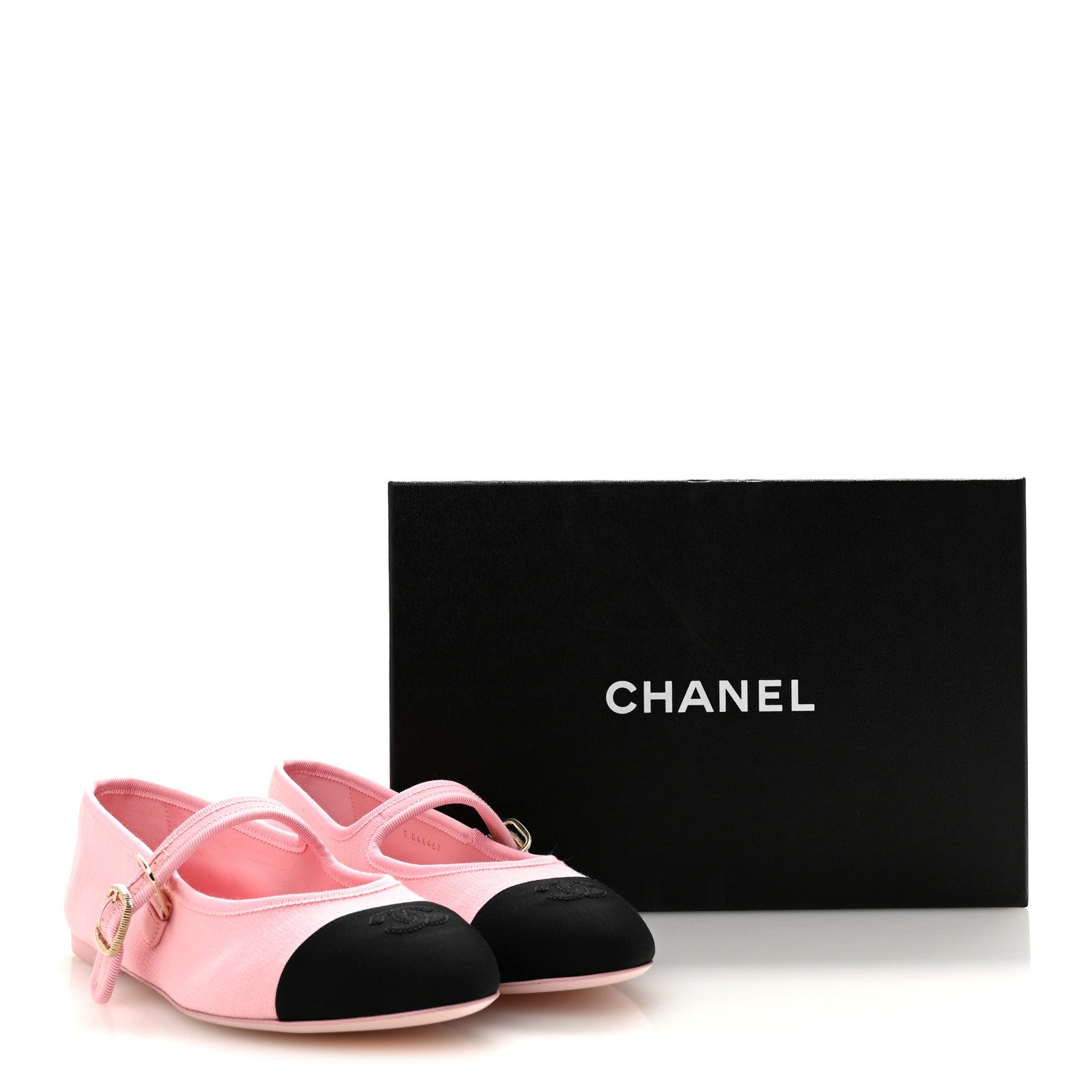 Chanel Fabric Grosgrain Mary Jane Flats 40 Light Pink Black 10 of 10